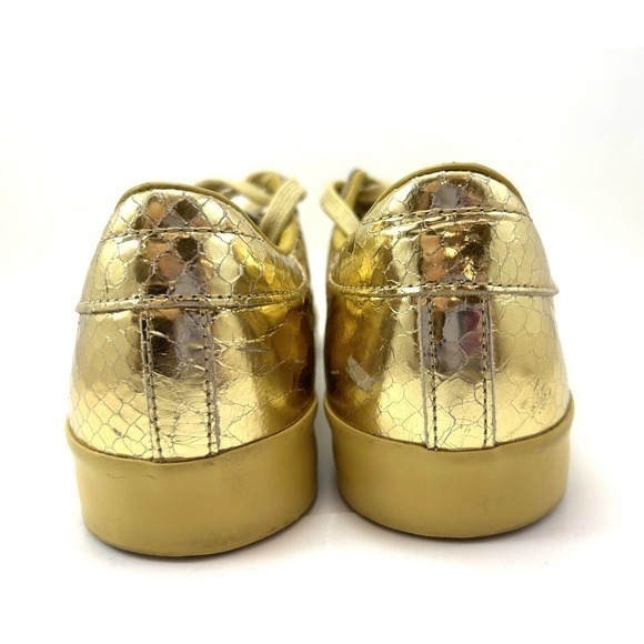 Adidas JS Rod Laver Jeremy Scott Gold Sneakers D65861 Men's 7.5 Snakeskin Shoes - Picture 5 of 16